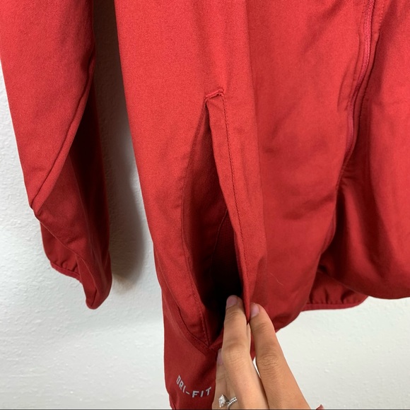 Nike Dri-Fit WSU Washington State Cougars Full Zip Long Sleeve Football Red XL - Picture 2 of 7